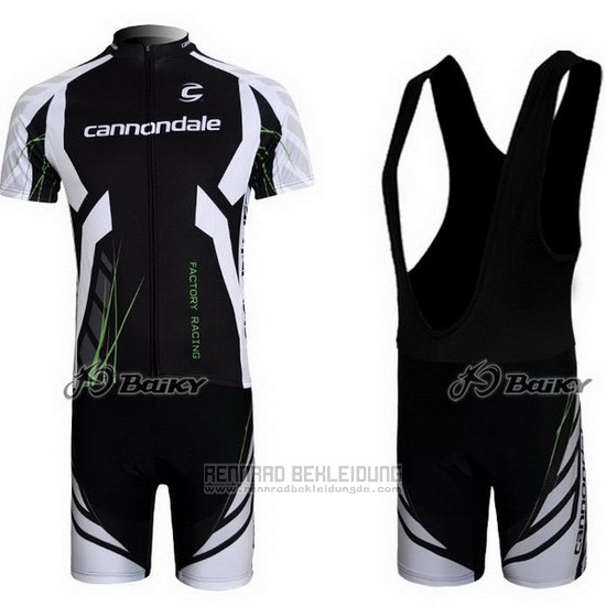 2012 Fahrradbekleidung Cannondale Shwarz Trikot Kurzarm und Tragerhose